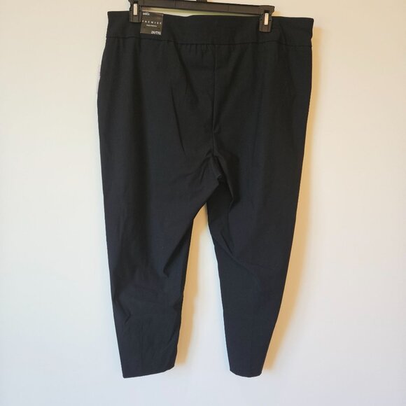 Premise Woman 2X True Stretch Ankle Pants Black Elastic Waist Comfortable - Picture 4 of 7